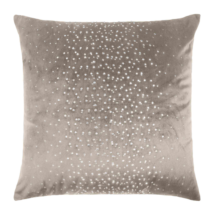 Ciemny beżowy z kryształkami poszewka 40x40 SHINY Spod Igły i Nitki – elegancja wnętrza