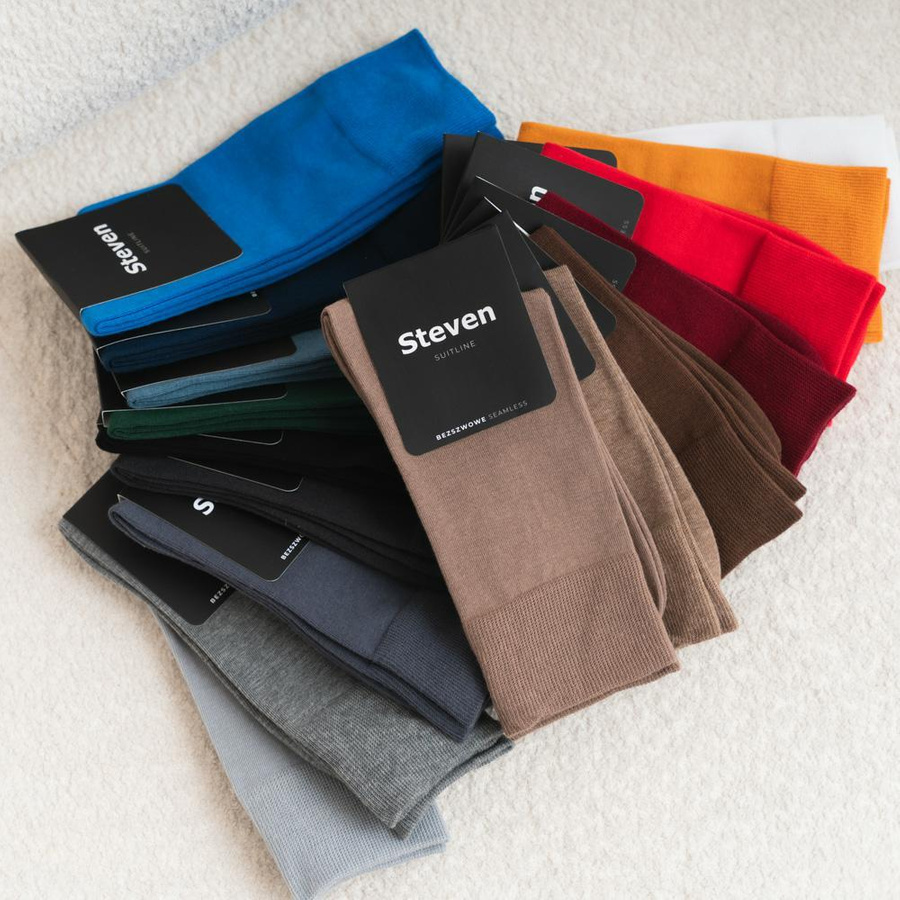 Męskie Skarpety Bawełniane Garniturowe Gładkie