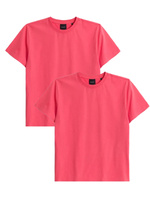 Różowy miękki T-shirt męski 100% bawełna Atlantic – idealny na każdy dzień.