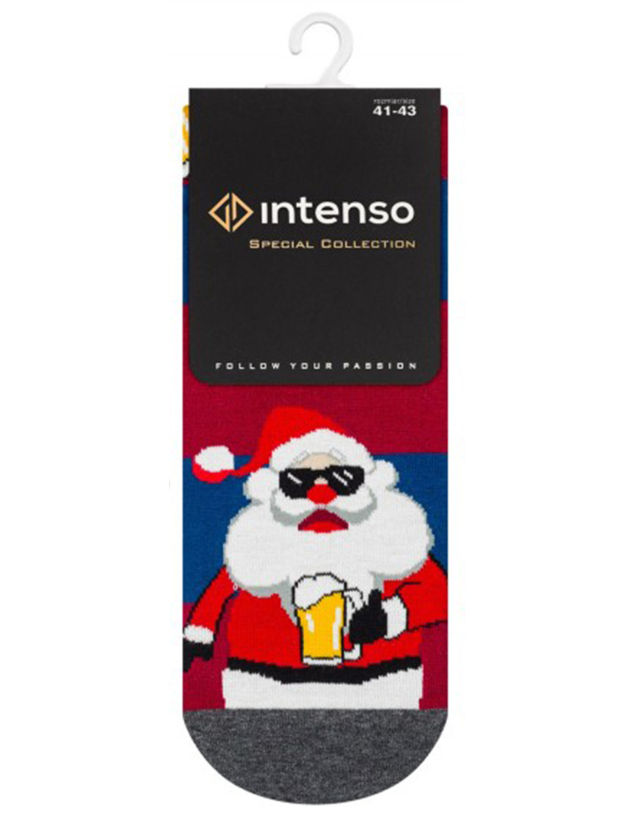 Skarpetki Świąteczne męskie kolorowe bawełniane ART. 1887 Intenso