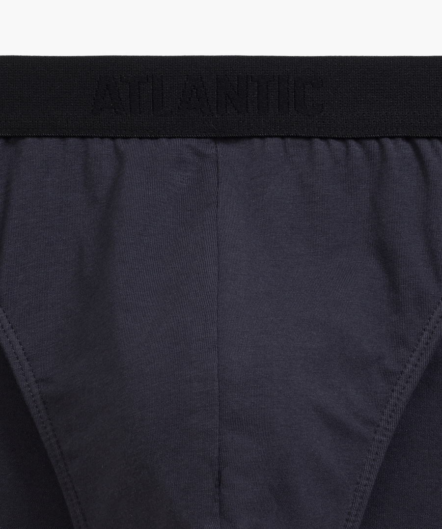 Czarne elastyczne majtki męskie 95% bawełna 3MP-175 Atlantic – komfort na co dzień