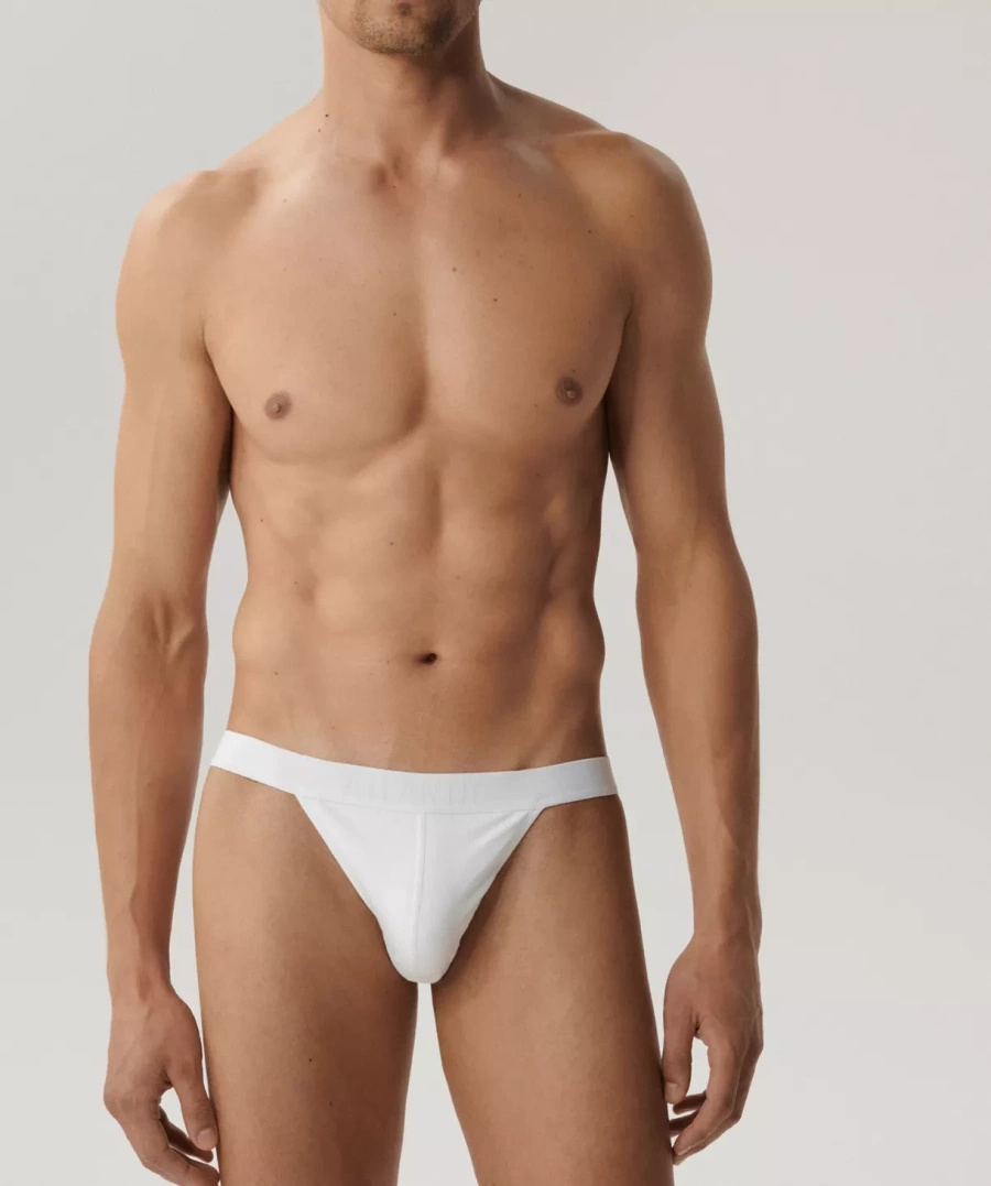Białe seksowne slipy męskie tanga 3-pack Atlantic – maksymalny komfort noszenia