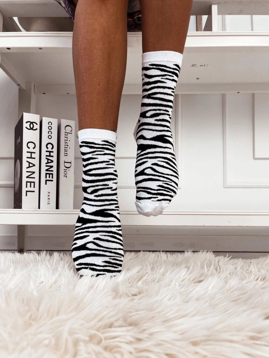 Skarpetki damskie Zebra