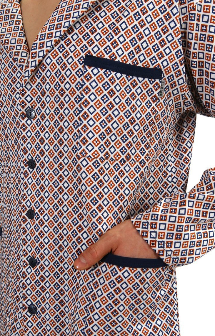 Piżama Męska Długi Rękaw Rozpinana