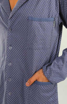 Piżama Męska Rozpinana Długi Rękaw