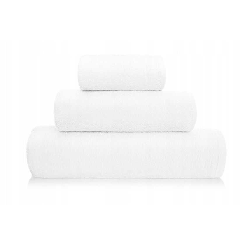 Biały miękki ręcznik Hotolewy SPA 100% bawełna 450g/m² Spod Igły i Nitki – luksusowy komfort