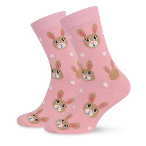 Skarpetki damskie Króliki i kropki