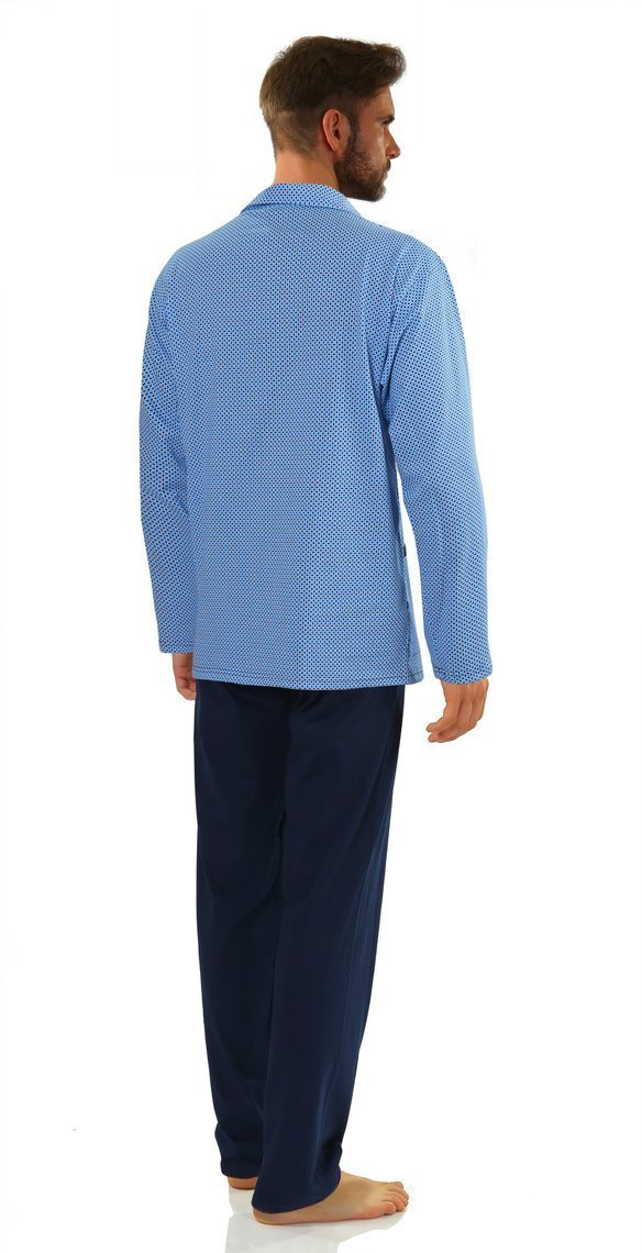 Piżama Męska Długi Rękaw Rozpinana