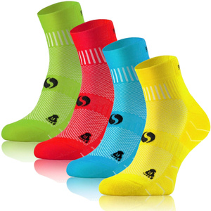 Szare oddychające skarpety męskie 88% bawełna AMZ Multicolor Sesto Senso – komfort dla biegaczy