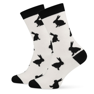 Skarpetki damskie wzorowane w Króliki 75% Bawełna Sestimi – komfort na co dzień