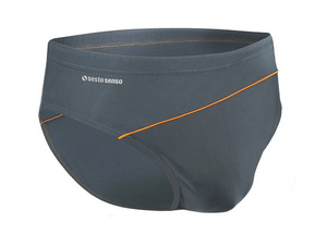 Grafitowe szybkoschnące slipy kąpielowe męskie BD413 Sesto Senso – komfort na basen i plażę