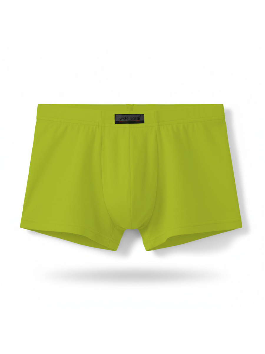 Pistacjowe seksowne mini bokserki męskie 93% mikromodal BM06 Sesto Senso – odważny styl