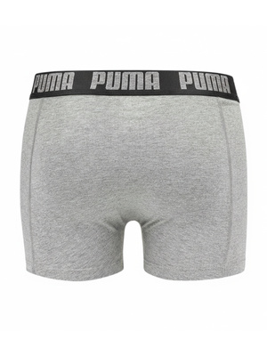 Bokserki Męskie 2 Pack Puma Comfort Stretch Szare/Czarne