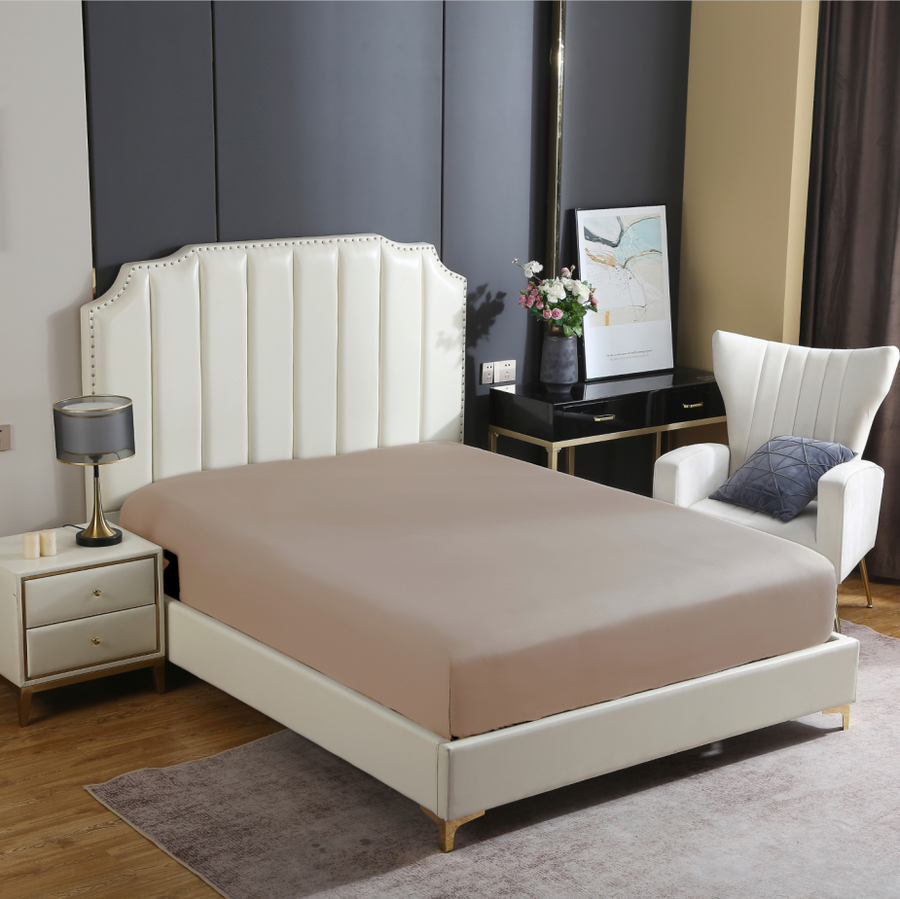 PRZEŚCIERADŁO SATYNA BEŻ