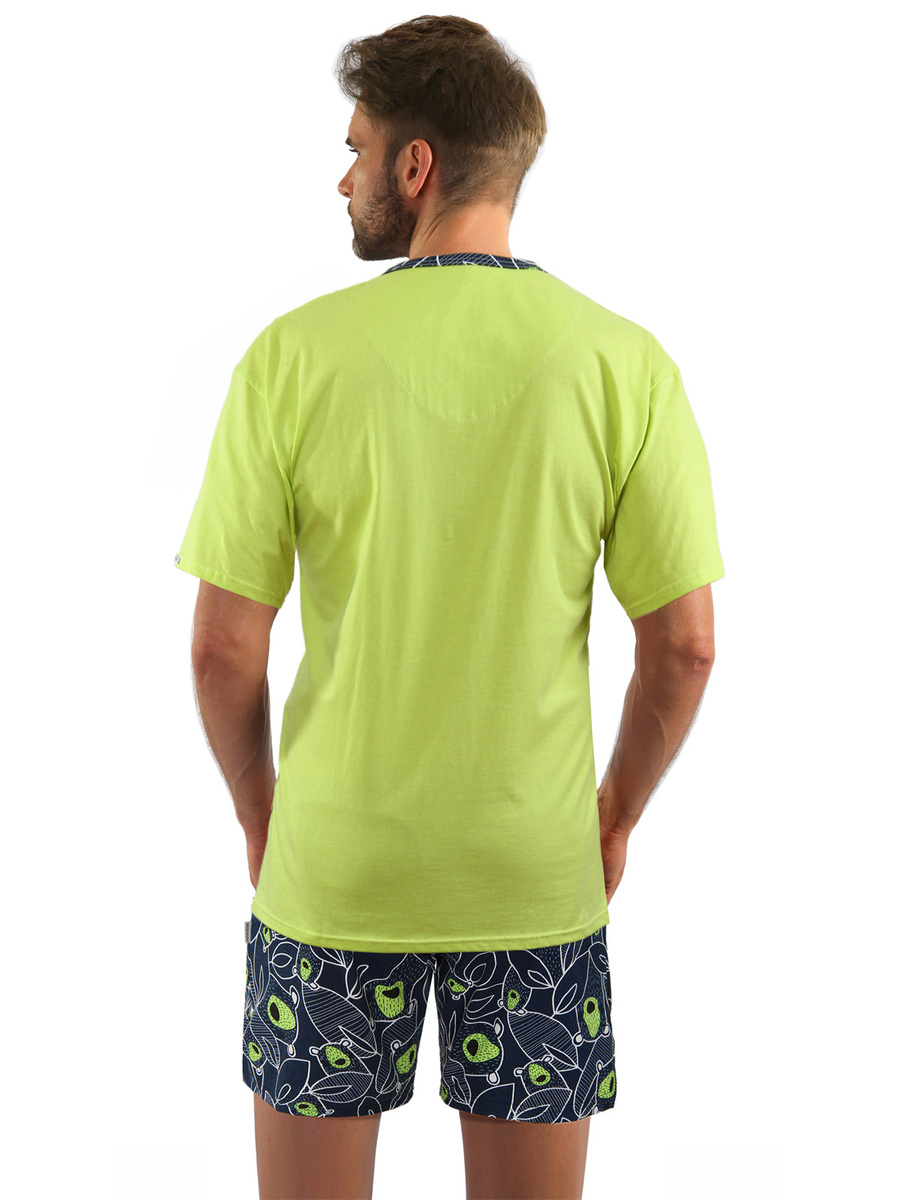 Piżama Męska Krótki Rękaw Krótkie Spodenki