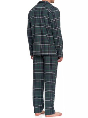 Flanelowa piżama damska z długim rękawem