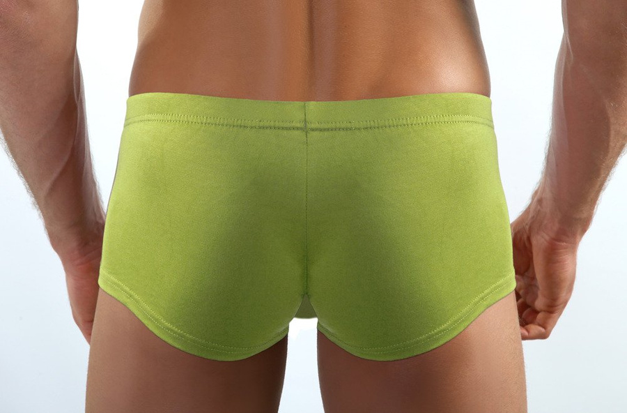 Pistacjowe seksowne mini bokserki męskie 93% mikromodal BM06 Sesto Senso – odważny styl