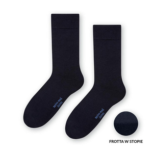Granatowe Skarpety Męskie Merino Comfort
