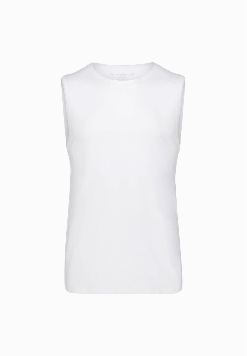 Biała bawełniana koszulka męska 95% bawełna Atlantic – komfort i oddychalność.