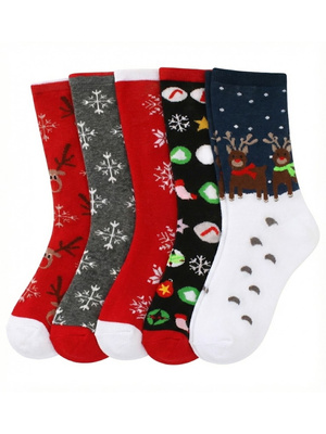 Skarpetki Damskie Świąteczne 5 Pack