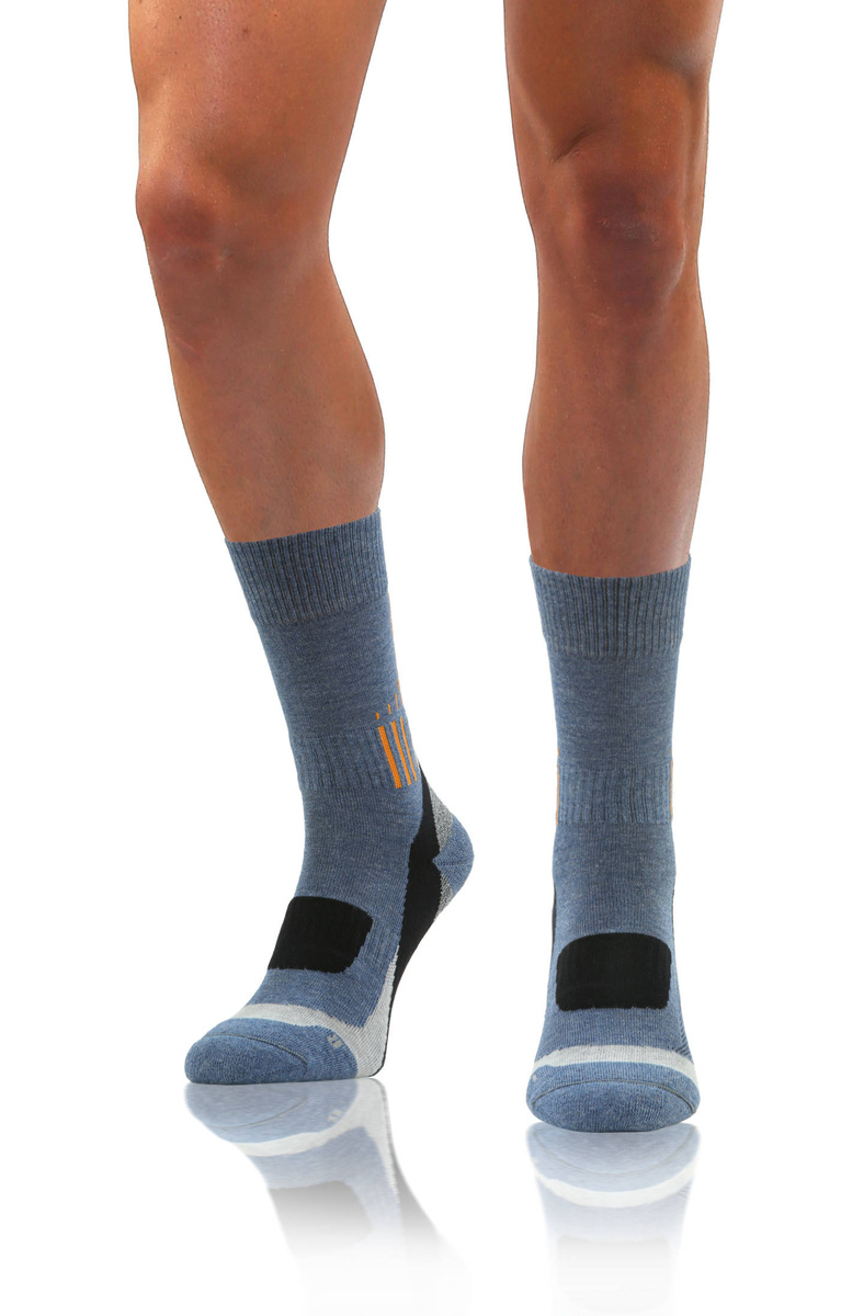 Kolorowe wzmocnione skarpety trekkingowe Trekking Basic Sesto Senso – komfort i ochrona