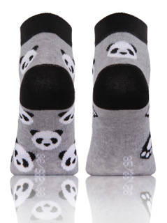 Panda kolorowe krótkie skarpety unisex 90% bawełna Finest Sesto Senso – komfort na co dzień