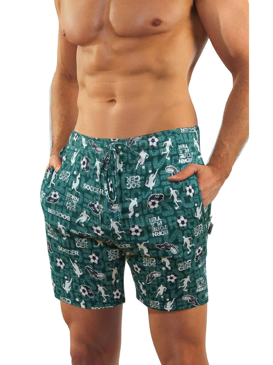 Piżama Męska Krótki Rękaw Krótkie Spodenki