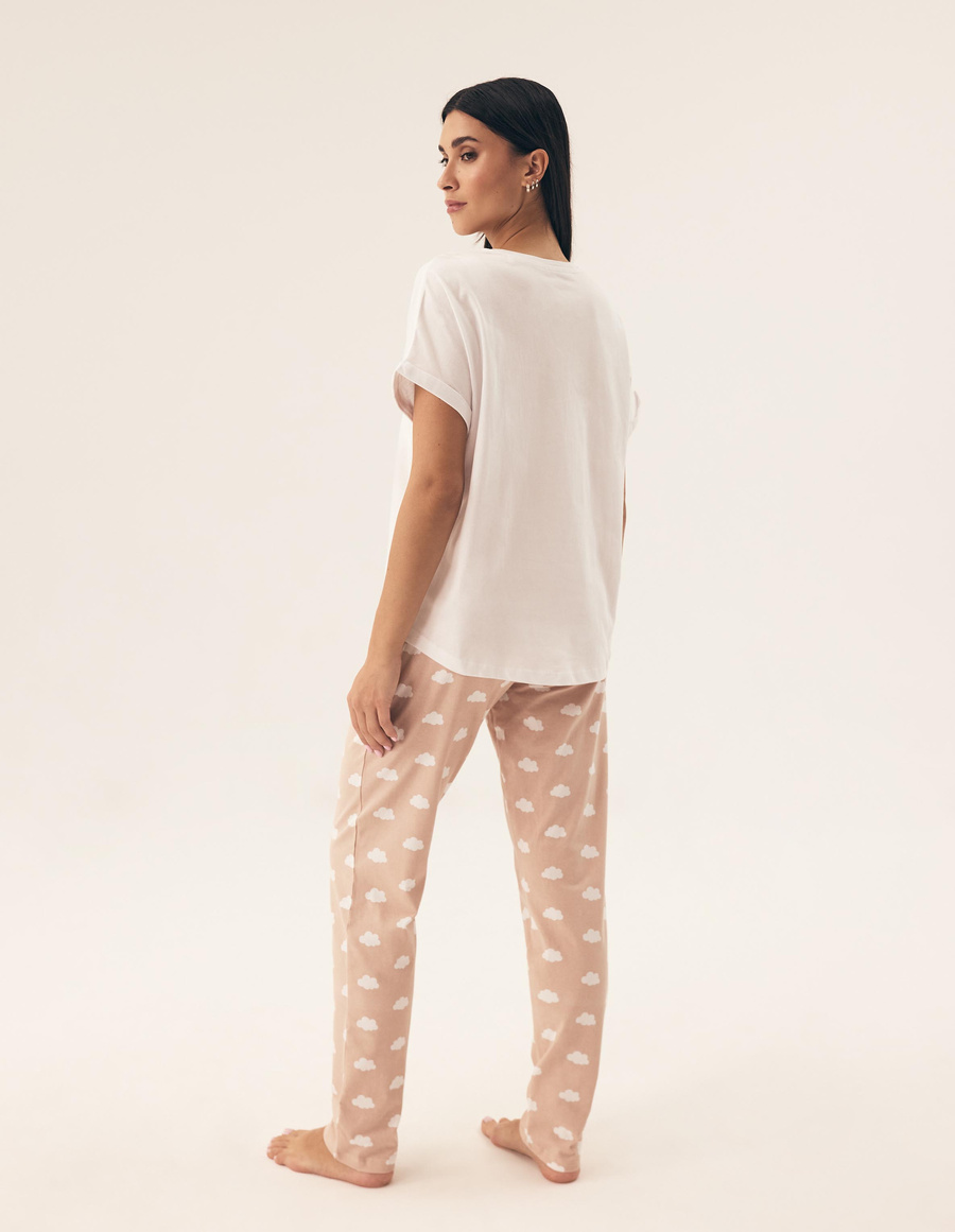 Piżama damska Nubes 42646 ecru