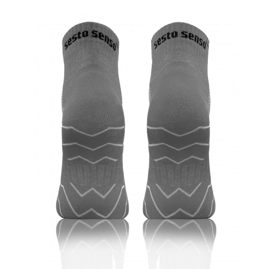 Szare oddychające skarpety męskie 88% bawełna AMZ Multicolor Sesto Senso – komfort dla biegaczy