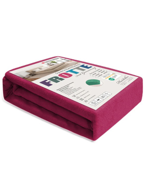 Bordowe elastyczne prześcieradło z gumką frotte 100% bawełna Sesto Senso – komfortowy sen