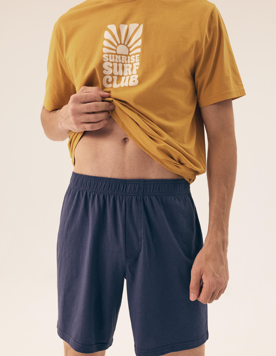 Piżama męska 42600 yellow bawełniana