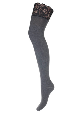 Zakolanówki Damskie Bawełniane Koronka