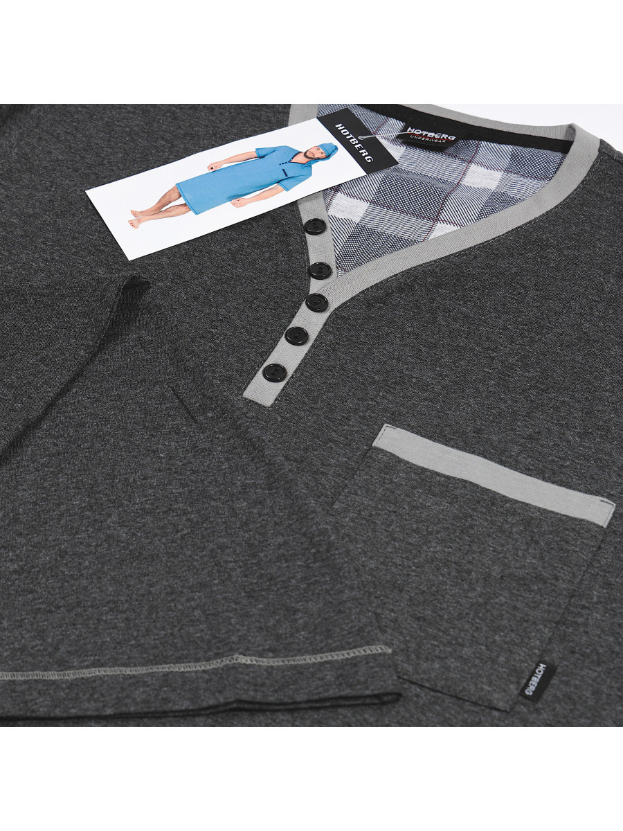 Koszula Nocna Męska ze Szlafmycą Bonifacy 357/1