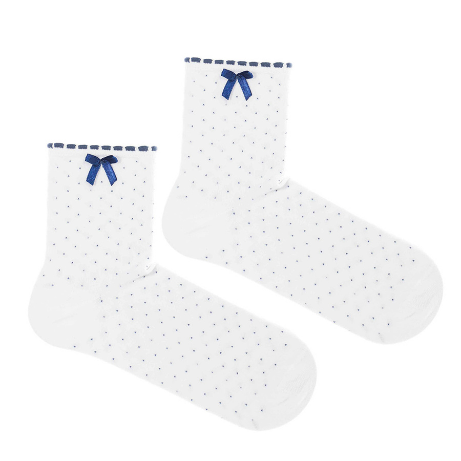 Skarpetki w Kropeczki z Kokardką