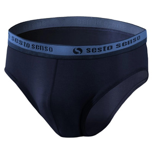 Granatowe elastyczne slipy męskie 95% bawełna Wild Cat Sesto Senso – komfort i trwałość