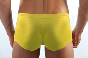 Żółte seksowne mini bokserki męskie 93% mikromodal BM06 Sesto Senso – odważny styl
