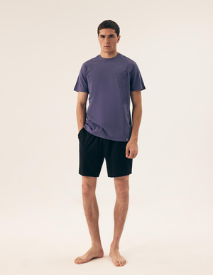 Piżama męska 43032 steel blue