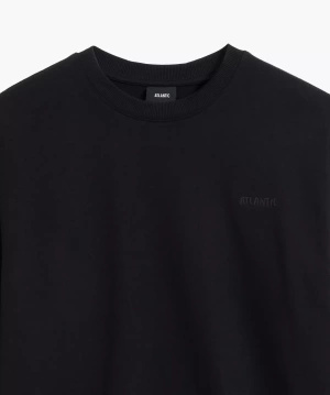 Czarna bawełniana bluza męska 100% model HMT-002 Atlantic – komfort i styl.