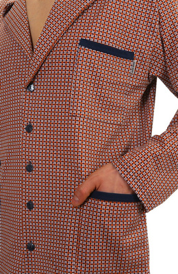 Piżama Męska Długi Rękaw Rozpinana