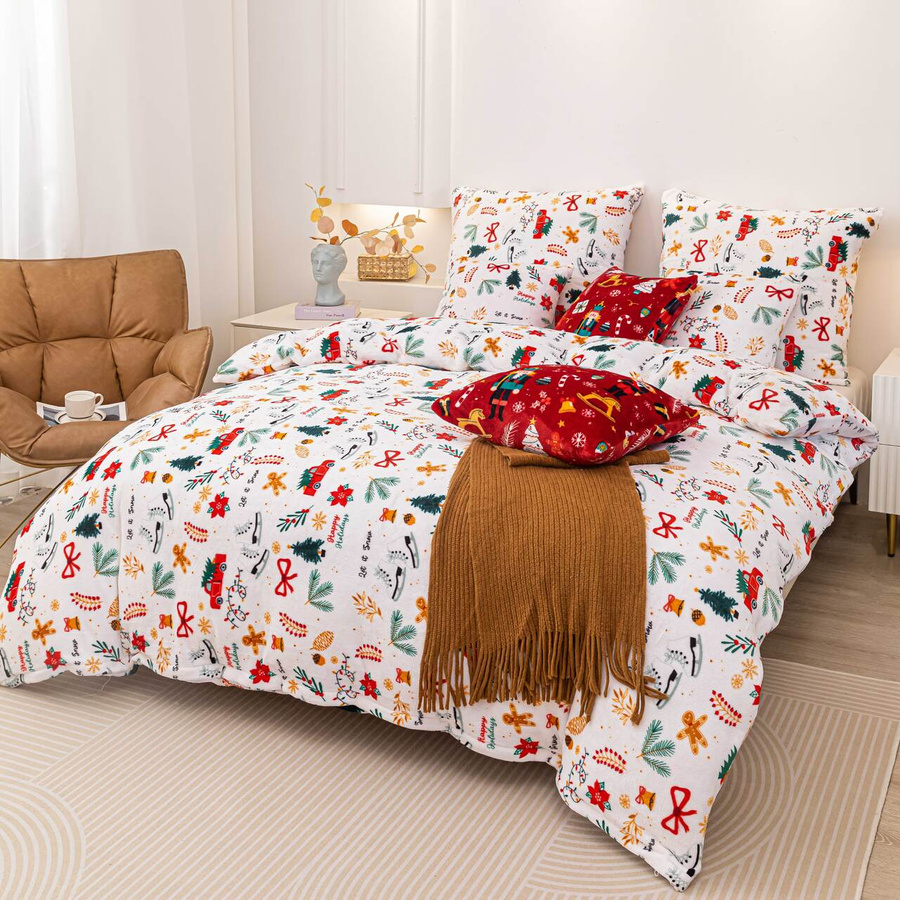 Biała miękka pościel 210g/m2 Cozy Spod Igły i Nitki – komfortowy sen