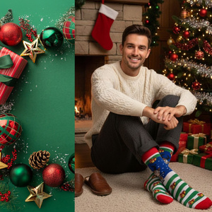 Skarpety świąteczne męskie kolorowe ELTOM na prezent