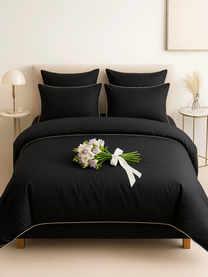 POŚCIEL SATYNA QUEEN PREMIUM CZARNY