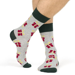 Świąteczne Skarpetki Męskie Bawełniane