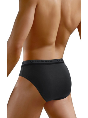 Grafitowe elastyczne slipy męskie 95% bawełna Wild Cat Sesto Senso – komfort i trwałość