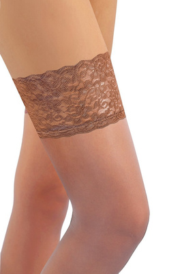 Pończochy damskie samonośne seksowne 15 DEN Romantica Sesto Senso – efekt bosej stopy