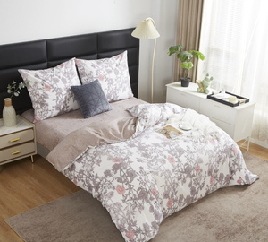 Kwiatowa, Niegniotąca Pościel Satynowa 100% bawełna satynowa S085 Spod Igły i Nitki – komfort snu