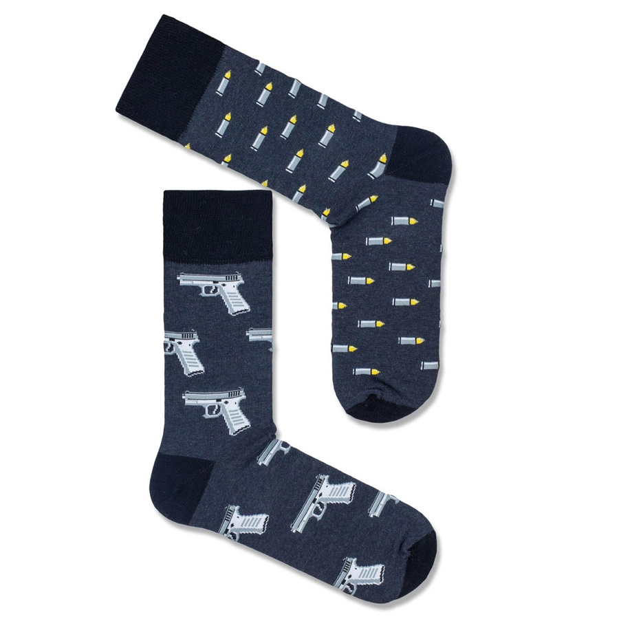 Szare bawełniane skarpety męskie 75% Bawełna model 0125 Milena – wygoda na co dzień