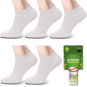 5X Skarpety stopki z przędzy bambusowej