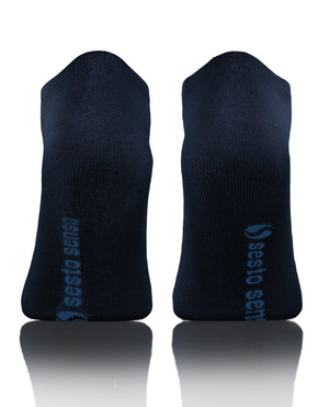 Granatowe skarpetki stopki męskie 80% bawełna Air Control Sneakers Sesto Senso – komfort sportowy