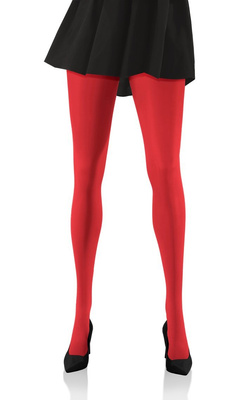 Czerwone kryjące rajstopy damskie microfibra 40 DEN Hiver Sesto Senso – komfort i elegancja